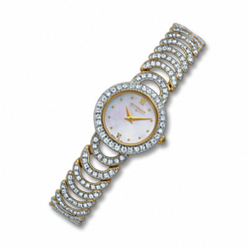 Main Image 1 of Ladies' Wittnauer Krystal Crystal Accent Gold-Tone Watch with Moher-of-Pearl Dial (Model: 12L06)