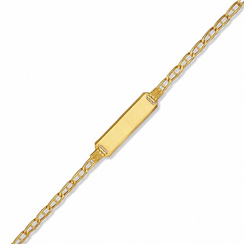 Child's 10K Gold Marine Link ID Bracelet - 5.5"