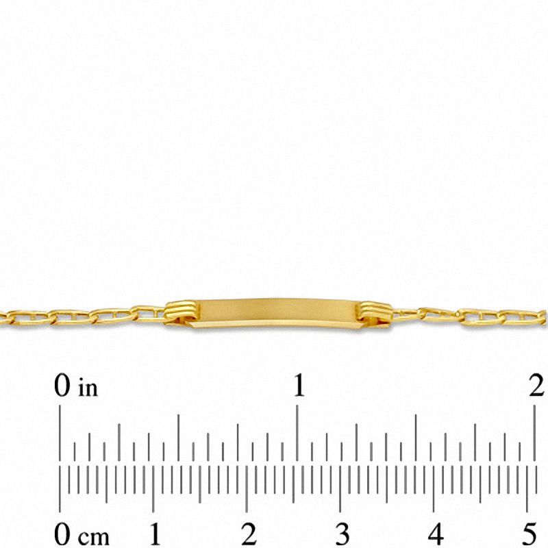 Child's 10K Gold Marine Link ID Bracelet - 5.5"