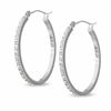Thumbnail Image 1 of Diamond Fascination™ Round Hoop Earrings in 14K White Gold