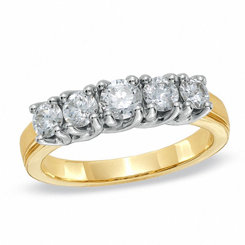 Main Image 1 of 1.00 CT. T.W. Diamond Five Stone Ring in 14K Gold