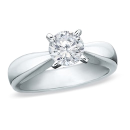 Celebration 100 0.50 CT. Canadian Certified Diamond Solitaire Engagement Ring in 14K White Gold (I/SI2)