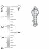 0.25 CT. T.W. Diamond Channel X Hoop Earrings in 10K White Gold