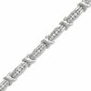 Thumbnail Image 1 of 1.00 CT. T.W. Diamond Channel "X" Bracelet in 10K White Gold