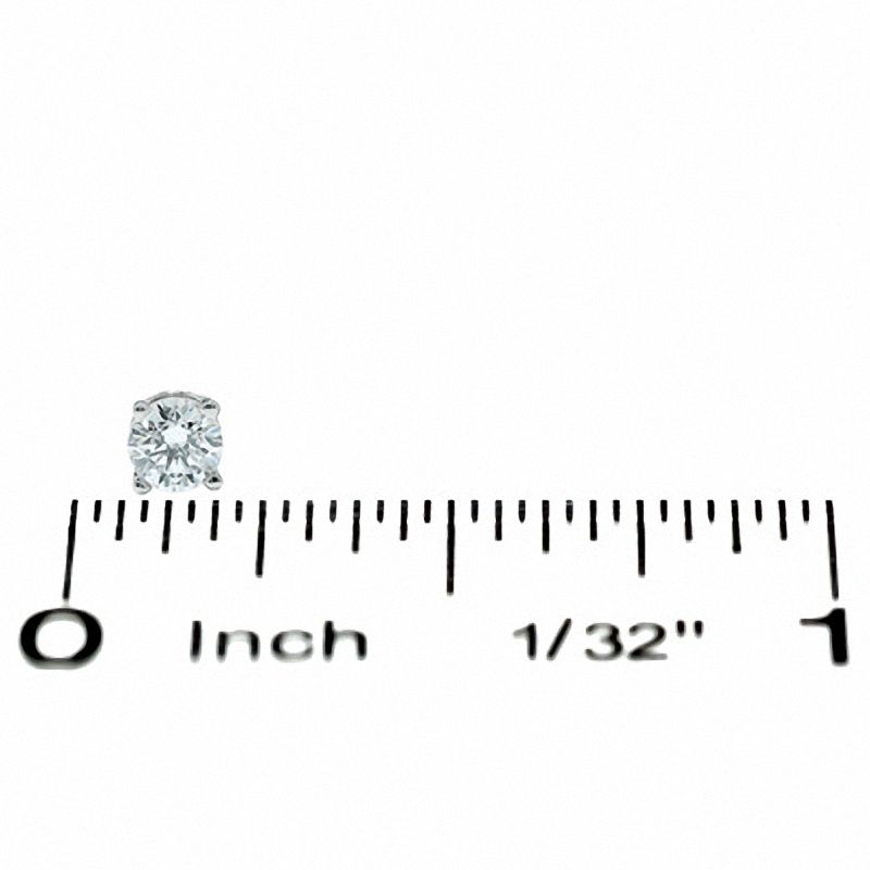 Main Image 2 of Celebration Canadian Lux® 0.35 CT. T.W. Certified Diamond Solitaire Earrings in 18K White Gold (I/SI2)
