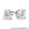 Thumbnail Image 1 of Celebration Canadian Lux® 1.00 CT. T.W. Certified Diamond Earrings in 18K White Gold (I/SI2)