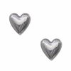 Thumbnail Image 0 of 14K White Gold Puffed Heart Stud Earrings