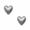 Thumbnail Image 1 of 14K White Gold Puffed Heart Stud Earrings