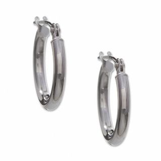 13.0mm Medium Hoop Earrings in 14K White Gold