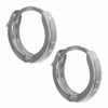 14K White Gold Light Hoop Earrings