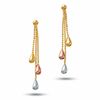 Thumbnail Image 1 of 10K Tri-Colour Gold Polished Bead Drop Earrings