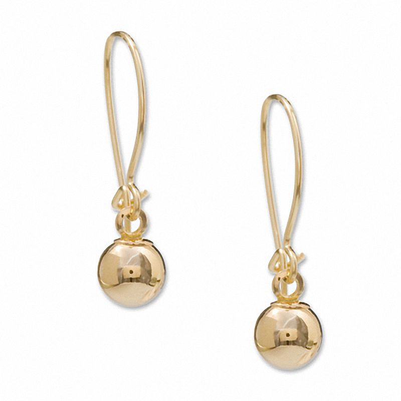Main Image 1 of 14K Gold Ball Drop Earrings
