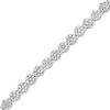 Thumbnail Image 1 of 1.00 CT. T.W. Diamond Flower Tennis Bracelet in 10K White Gold