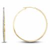 Thumbnail Image 1 of Diamond Fascination™ Round Hoop Earrings in 14K Gold