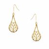 Thumbnail Image 1 of 14K Gold Filigree Heart Teardrop Earrings