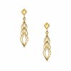 Thumbnail Image 0 of 14K Gold Filigree Open Marquise Drop Earrings