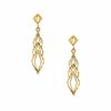 Thumbnail Image 1 of 14K Gold Filigree Open Marquise Drop Earrings