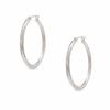 Thumbnail Image 1 of 14K White Gold 25mm Hoop Earrings