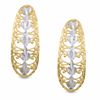 Thumbnail Image 1 of 14K Gold Filigree Heart J-Hoop Earrings