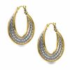 Thumbnail Image 0 of 14K Two-Tone Gold Large Four-Row Hoop Earrings