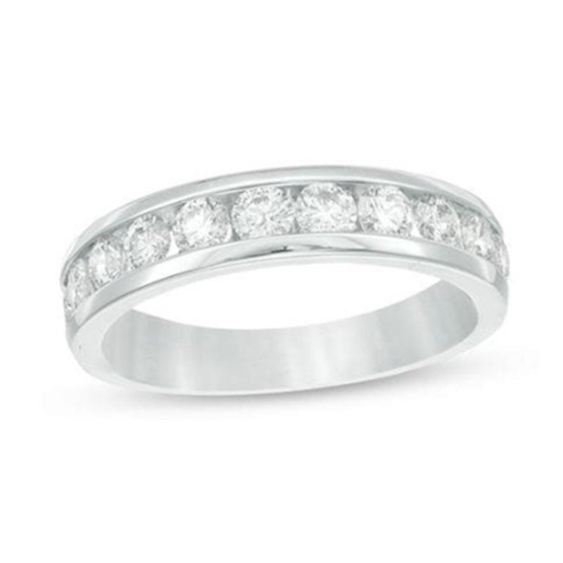 1.00 CT. T.W. Diamond Channel Band in 14K White Gold|Peoples Jewellers