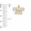 Thumbnail Image 1 of 10K Tri-Tone Gold Butterfly Charm