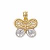 Thumbnail Image 0 of 10K Two-Tone Gold Rounded Butterfly Charm Pendant