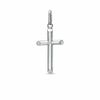 Thumbnail Image 1 of Hollow 10K White Gold Polished Cross Charm