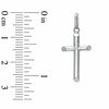 Thumbnail Image 1 of Hollow 10K White Gold Polished Cross Charm