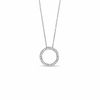 Thumbnail Image 1 of 0.09 CT. T.W. Diamond Circle Pendant in 10K White Gold