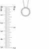 Thumbnail Image 2 of 0.09 CT. T.W. Diamond Circle Pendant in 10K White Gold