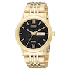 Men's Citizen Gold-Tone Watch with Round Black Dial (Model: BK4052-59E)