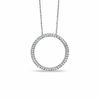 Thumbnail Image 1 of 0.25 CT. T.W. Diamond Circle Pendant in 10K White Gold