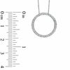 Thumbnail Image 2 of 0.25 CT. T.W. Diamond Circle Pendant in 10K White Gold