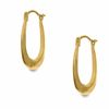 Thumbnail Image 0 of 14K Gold Oval Hoop Earrings