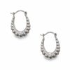 Thumbnail Image 1 of 14K White Gold Shrimp Creole Hoop Earrings