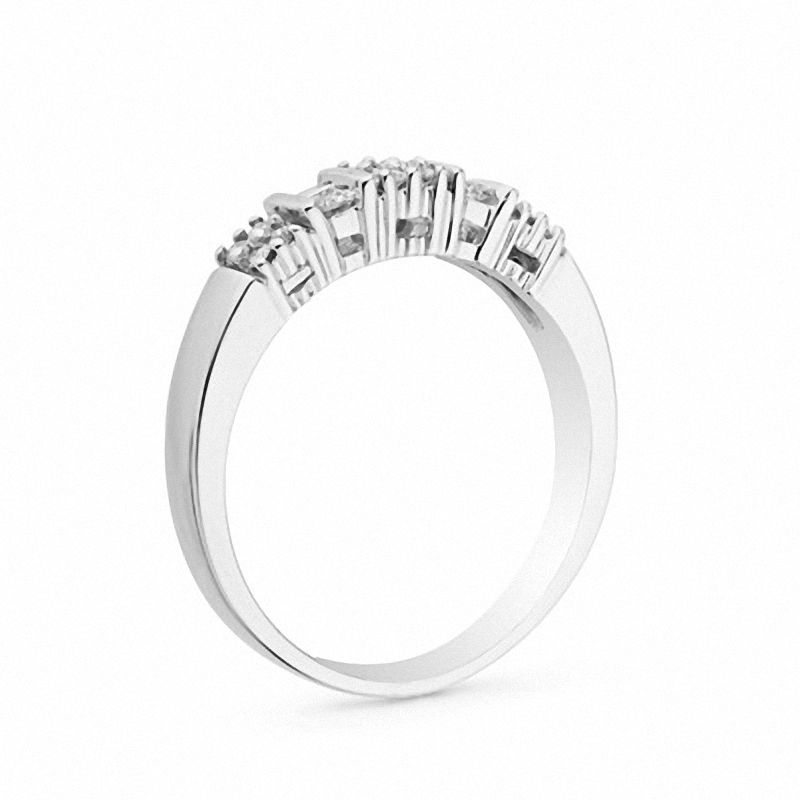 Main Image 2 of 0.25 CT. T.W. Diamond Clover Band in 10K White Gold