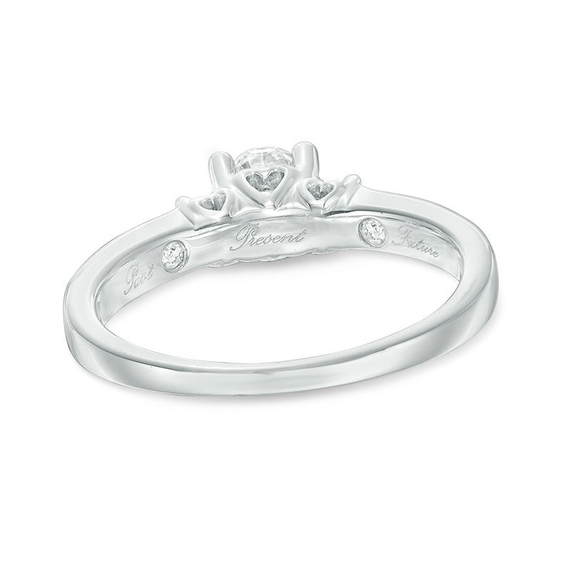 0.50 CT. T.W. Diamond Past Present Future® Engagement Ring in 14K White Gold (I-J/I2)