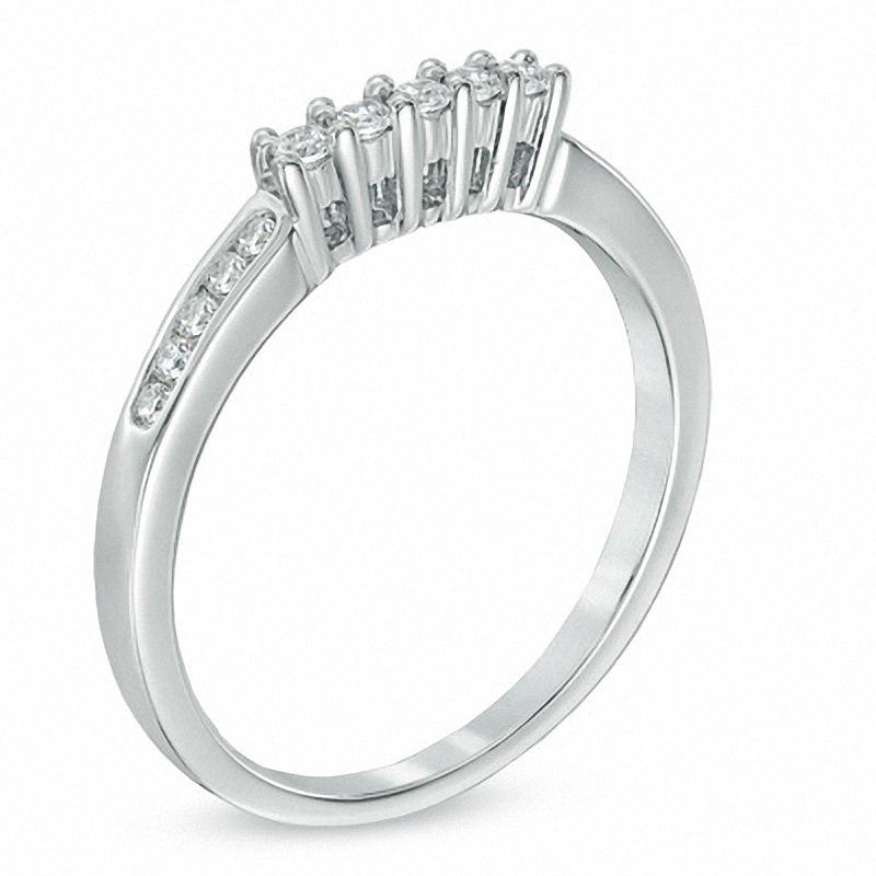 0.20 CT. T.W. Diamond Wedding Band in 14K White Gold