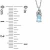 Thumbnail Image 1 of Oval Aquamarine and Diamond Accent Ring, Pendant and Earrings Set in 10K White Gold - Size 7