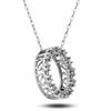 Thumbnail Image 2 of 0.20 CT. T.W. Diamond Circle Pendant in 10K White Gold