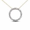 Thumbnail Image 0 of 0.17 CT. T.W. Diamond Circle Pendant in 10K Gold