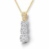 Thumbnail Image 1 of 0.95 CT. T.W. Endless Diamond® Three Stone Pendant in 14K Two-Tone Gold