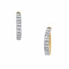 Thumbnail Image 1 of 0.50 CT. T.W. Diamond Hoop Earrings in 10K Gold