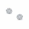 Thumbnail Image 0 of 0.10 CT. T.W. Diamond Flower Stud Earrings in 10K White Gold