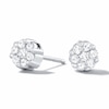 Thumbnail Image 0 of 0.20 CT. T.W. Diamond Flower Stud Earrings in 10K White Gold