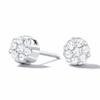 Thumbnail Image 1 of 0.20 CT. T.W. Diamond Flower Stud Earrings in 10K White Gold