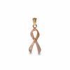 10K Two-Tone Gold Ribbon Charm Pendant