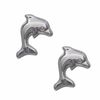 Thumbnail Image 0 of 14K White Gold Dolphin Stud Earrings