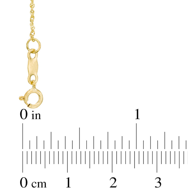 Main Image 2 of 10K Gold Diamond-Cut Leaf "Y" Necklace